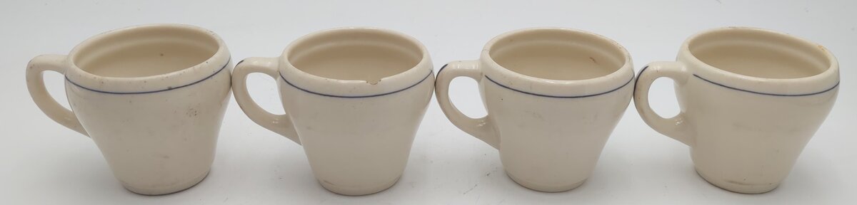 Syracuse China Rio Grande Prospector Pattern Tapered Coffee Cups (Set of 4)