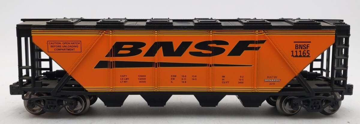Menards 279-4570 O Gauge BNSF Covered Hopper Car #11165 EX/Box