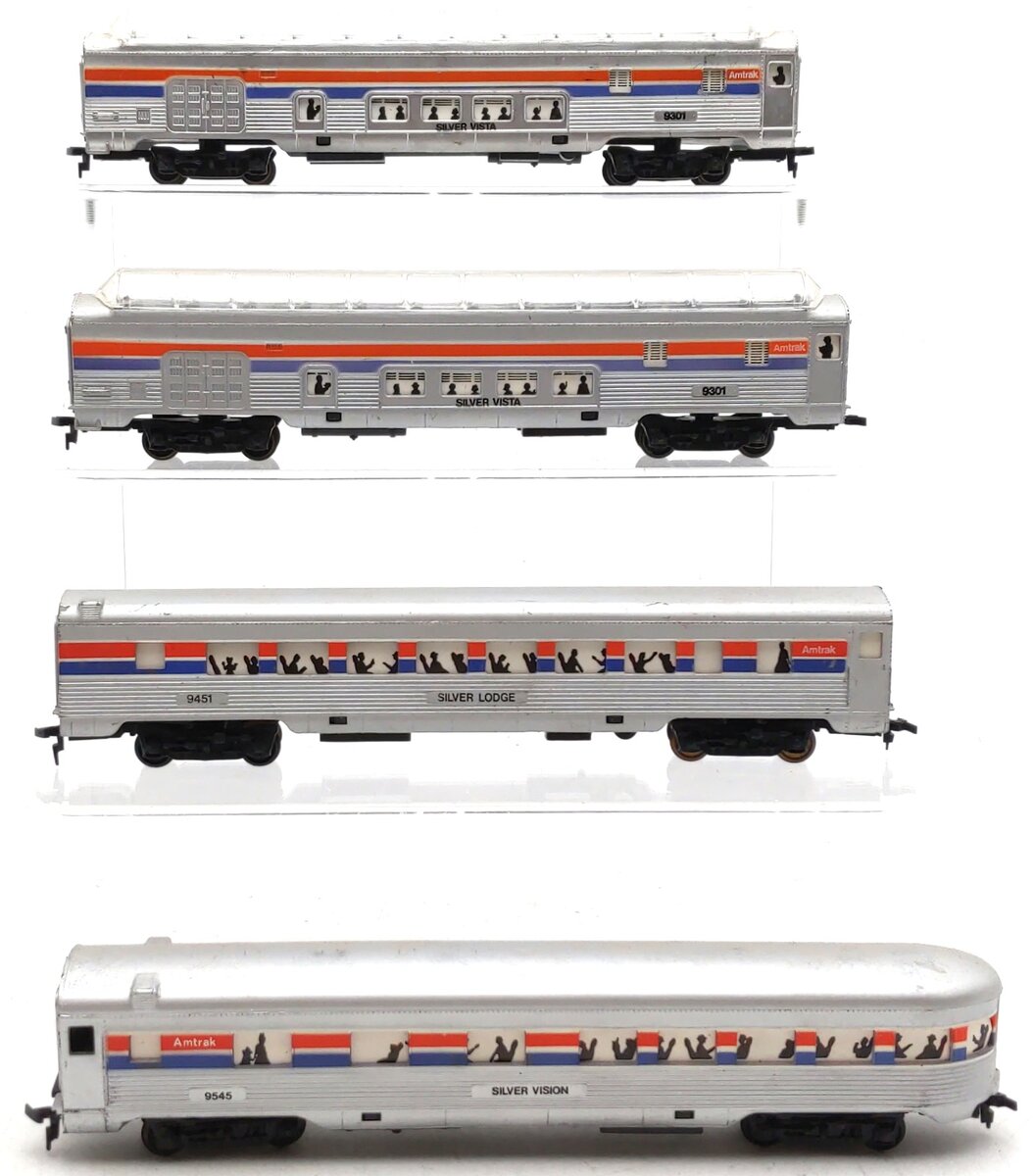 Life Like HO Scale Amtrak Passenger Cars: 9301, 9451, 9545 [4] EX