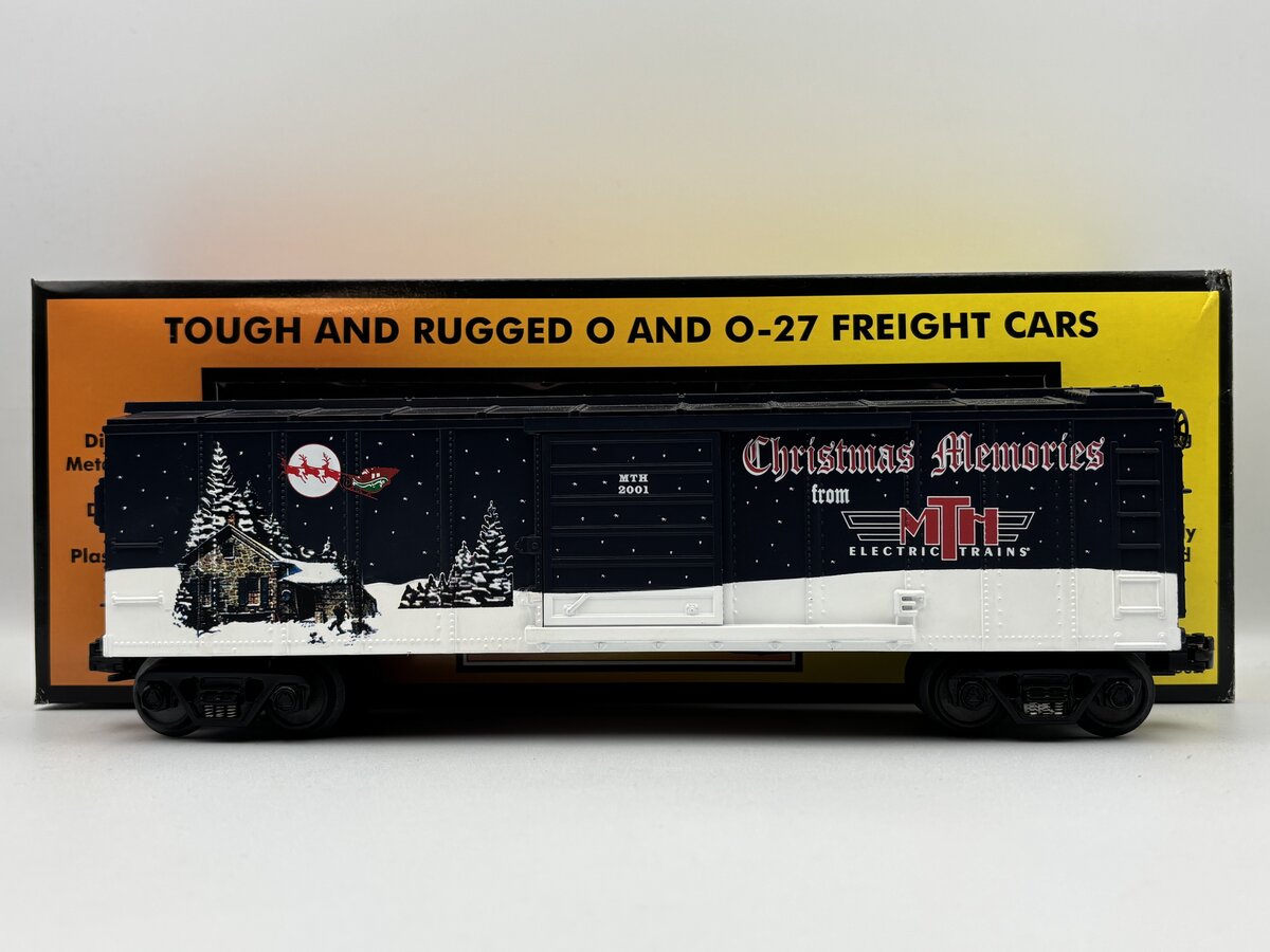 MTH 30-7489 O Gauge 2001 Holiday Box Car EX/Box