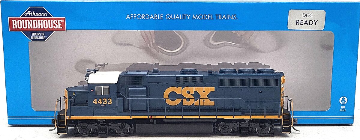 Roundhouse 18244 HO CSX GP40-2 Diesel Locomotive Standard DC #4433 LN/Box