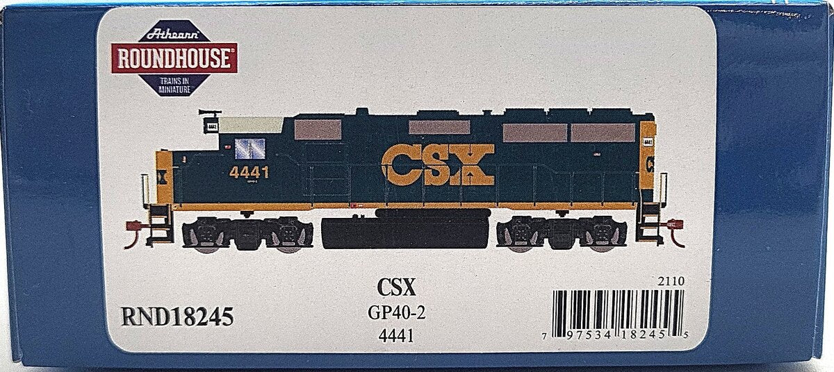 Roundhouse 18245 HO CSX GP40-2 Diesel Locomotive #4441 LN/Box