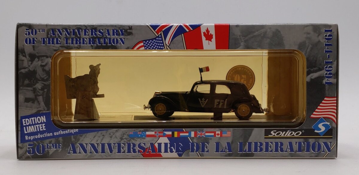 Solido 50th Anniv Liberation of France Limited Ed Citroen Traction FFI 44\94 NIB
