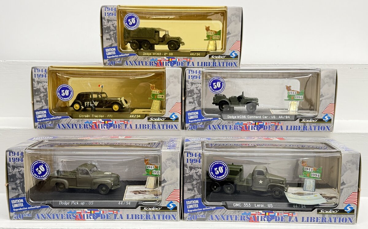 Solido 50th Anniv Liberation of France Limited Ed Amry Vehicles [5] NIB