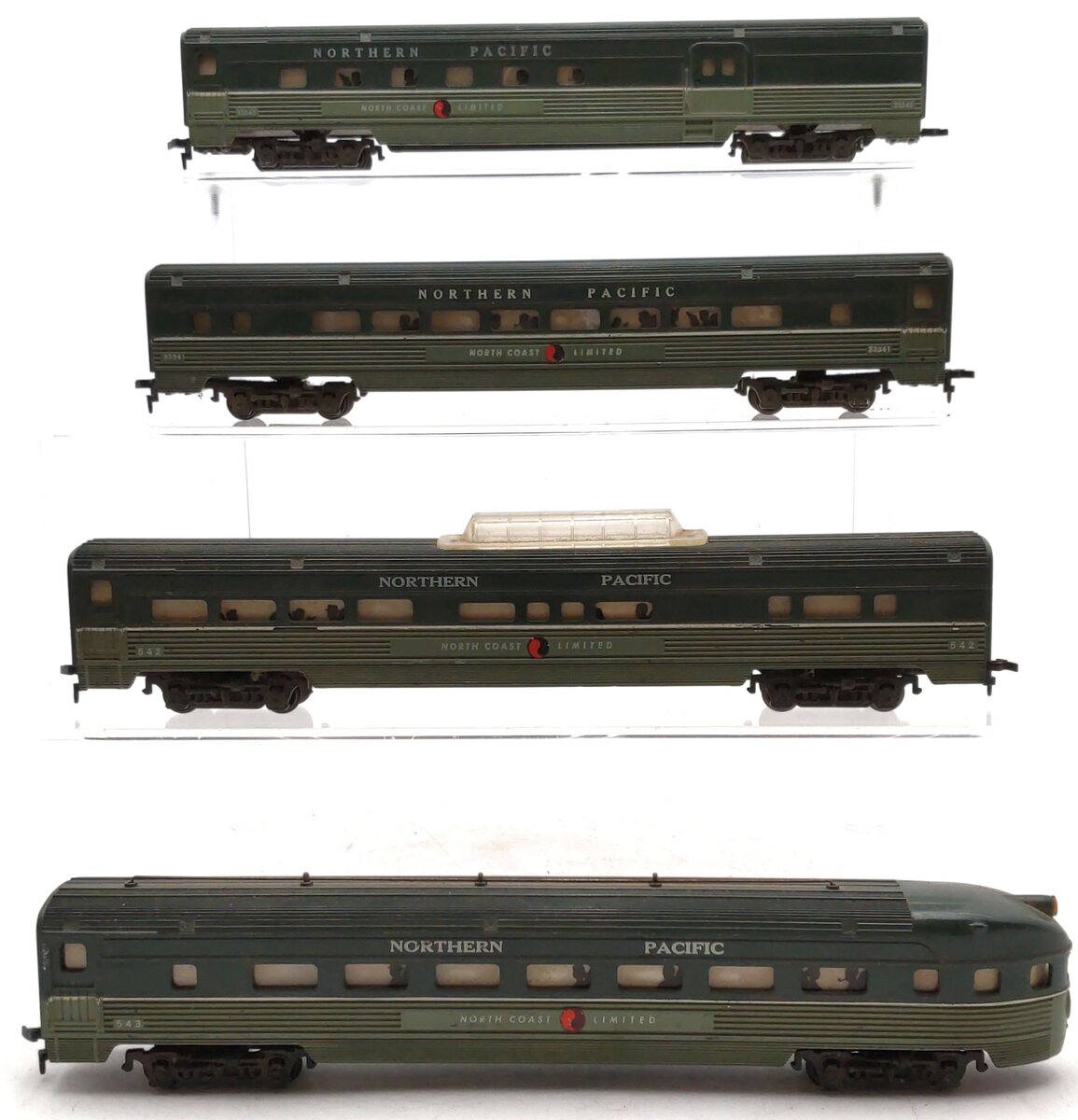 Gilbert Vintage HO NP Passenger Car Set: 33540, 33541, 33542, 33543 [4] VG
