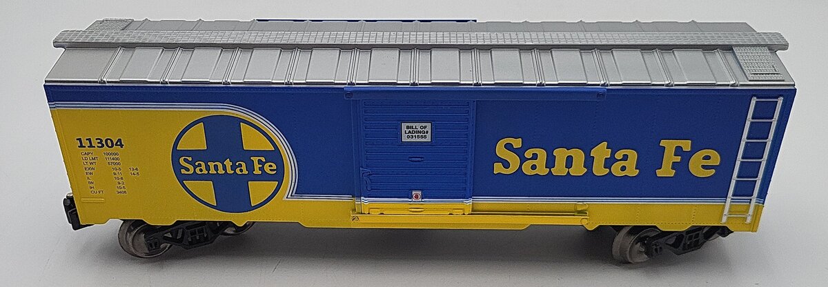Menards 279-4250 O Gauge Santa Fe Blue Boxcar #11304 LN/Box