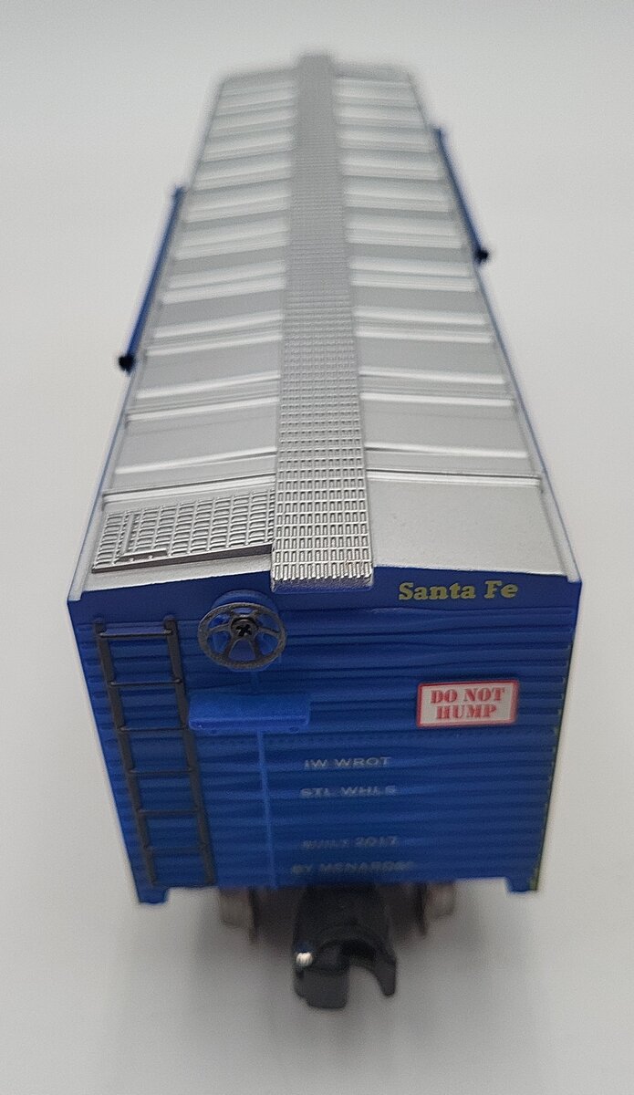 Menards 279-4250 O Gauge Santa Fe Blue Boxcar #11304 LN/Box