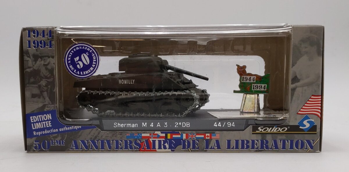 Solido 1:43 50th Anniv Liberation of France Limited Ed Sherman M 4 A 2'DB 44\94 NIB