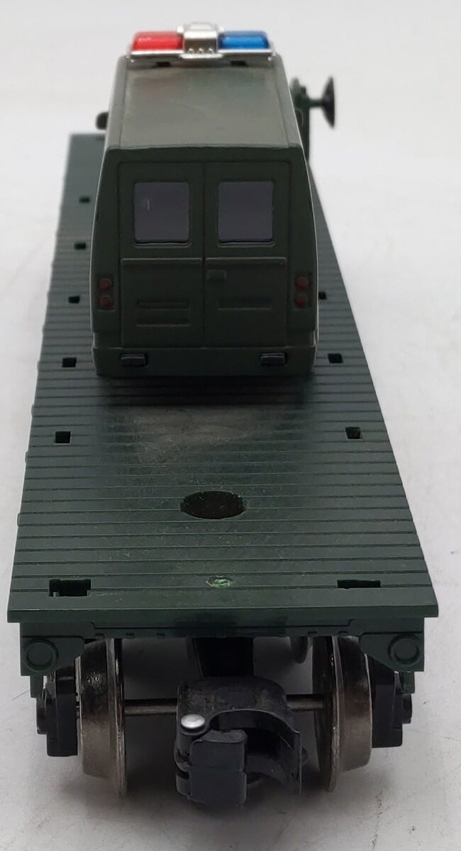 Menards 279-3449 O Gauge Army Flatcar with Military Van #4032 EX/Box