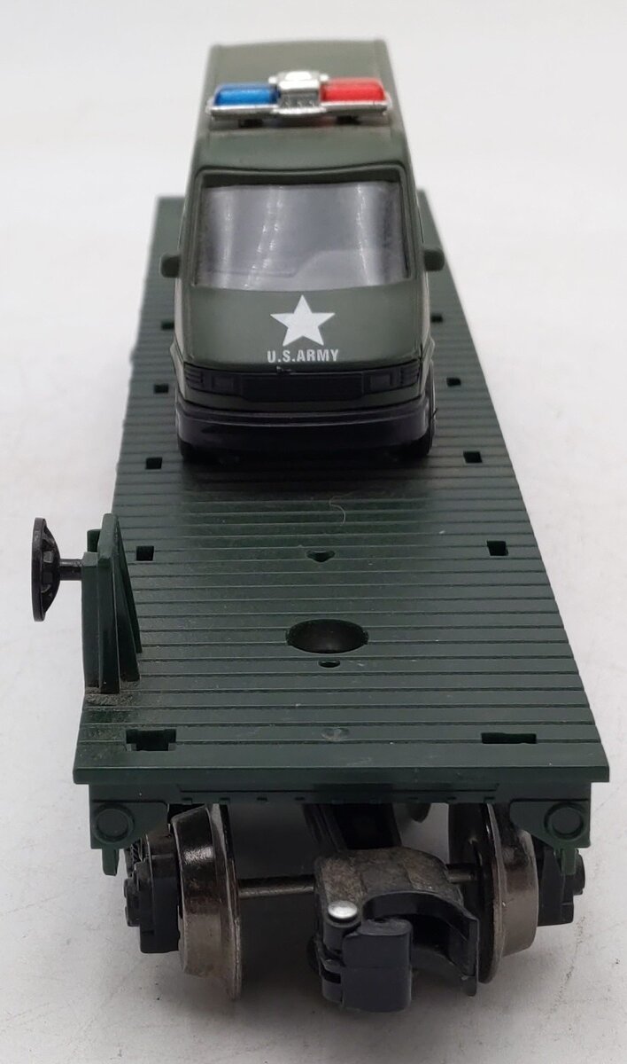 Menards 279-3449 O Gauge Army Flatcar with Military Van #4032 EX/Box