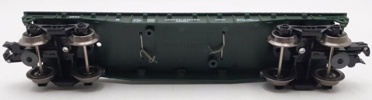 Menards 279-3449 O Gauge Army Flatcar with Military Van #4032 EX/Box