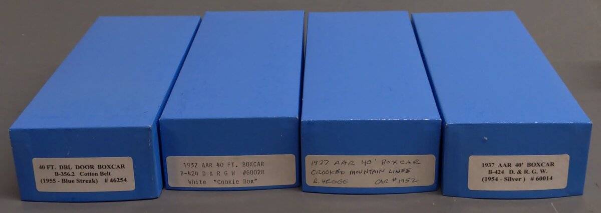 Athearn Assembled S Scale Assorted Boxcars #60028,1952,60014,46254 [4] EX/Box