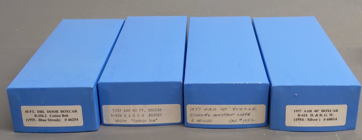 Athearn Assembled S Scale Assorted Boxcars #60028,1952,60014,46254 [4] EX/Box