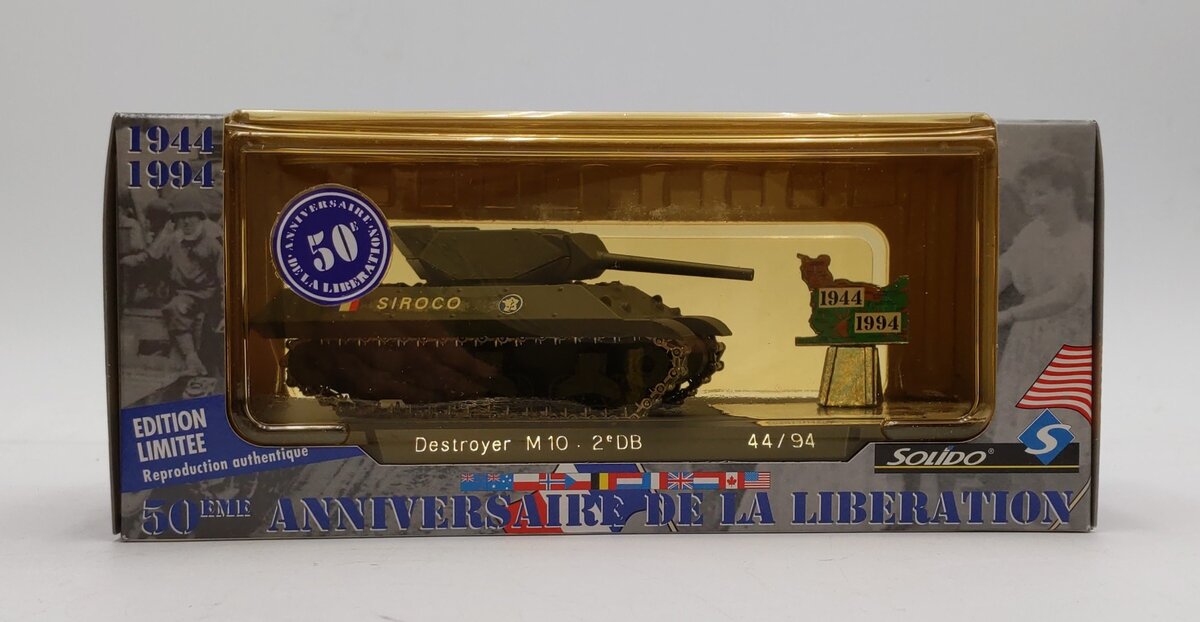 Solido 1:43 50th Anniv Liberation of France Limited Ed Destroyer M10 2'DB 44\94 NIB