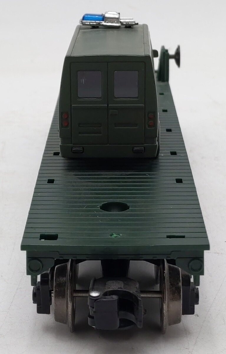 Menards 279-3449 O Gauge Army Flatcar with Military Van #4781 EX/Box