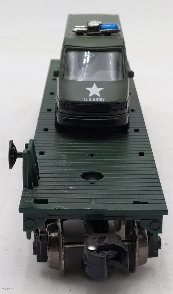 Menards 279-3449 O Gauge Army Flatcar with Military Van #4781 EX/Box