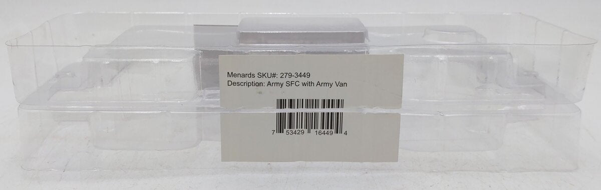 Menards 279-3449 O Gauge Army Flatcar with Military Van #4781 EX/Box