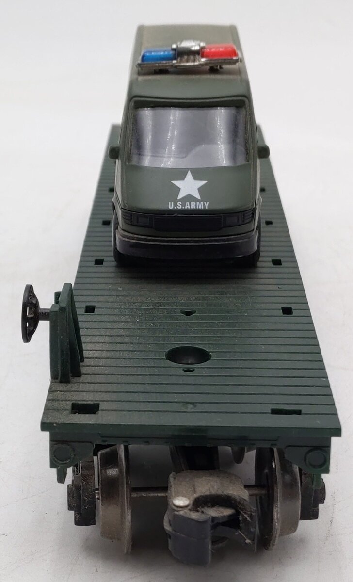 Menards 279-3449 O Gauge Army Flatcar with Military Van #6552 EX/Box