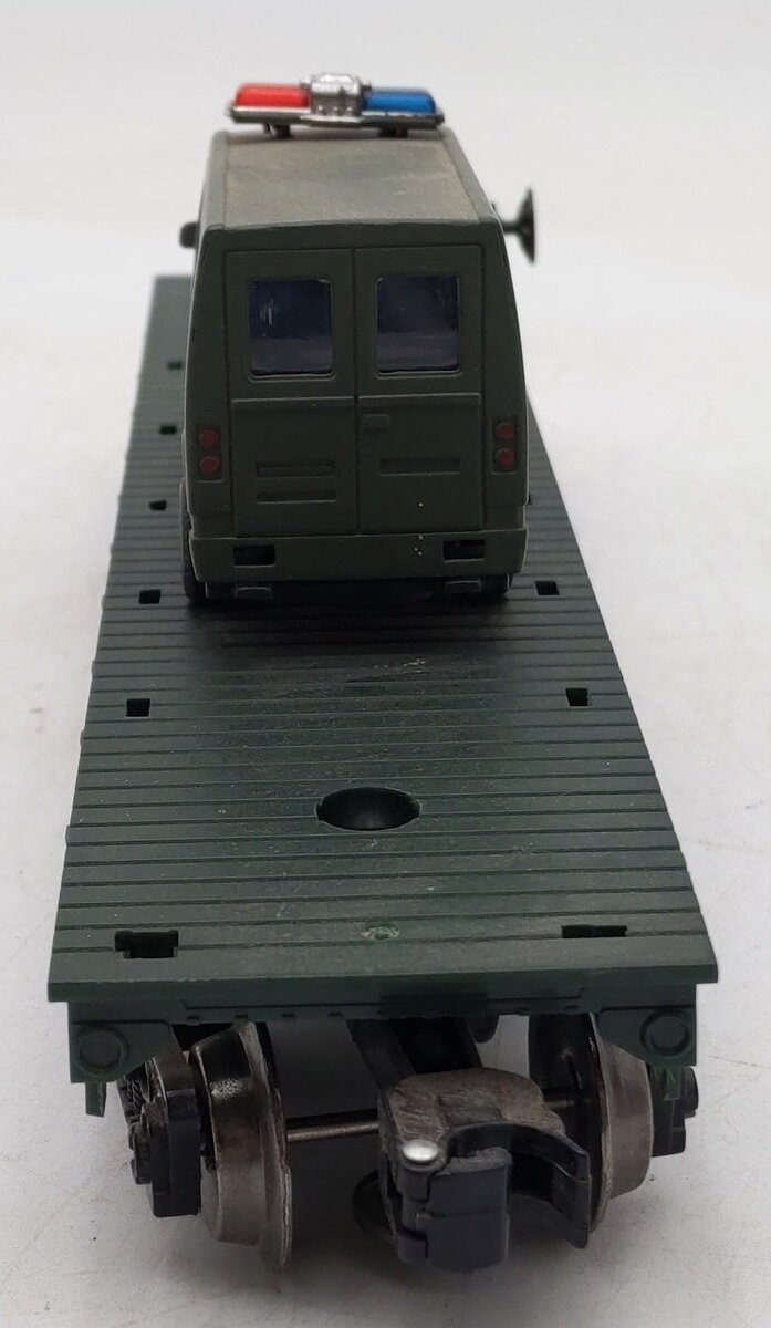 Menards 279-3449 O Gauge Army Flatcar with Military Van #6552 EX/Box