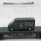 Menards 279-3449 O Gauge Army Flatcar with Military Van #10882 VG/Box