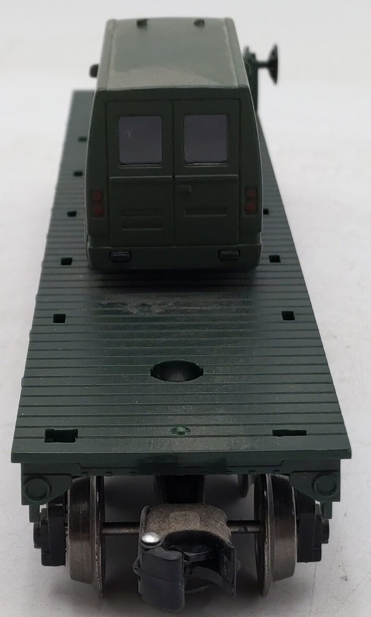 Menards 279-3449 O Gauge Army Flatcar with Military Van #10882 VG/Box
