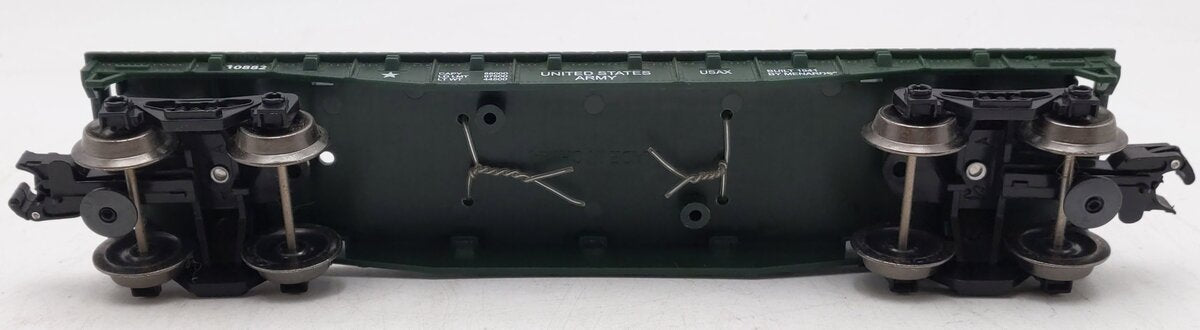 Menards 279-3449 O Gauge Army Flatcar with Military Van #10882 VG/Box