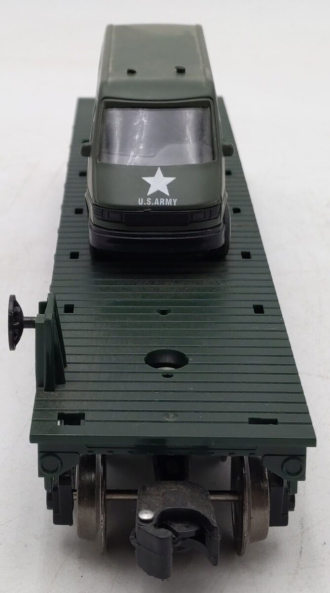 Menards 279-3449 O Gauge Army Flatcar with Military Van #10882 VG/Box