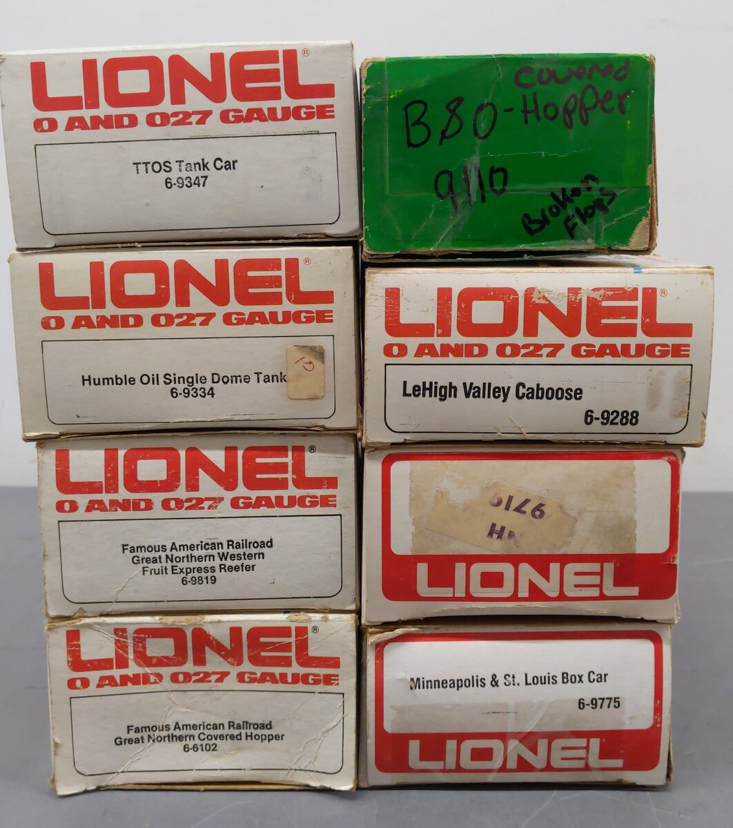 Lionel Assorted O Gauge MPC Freight Cars [8] VG/Box