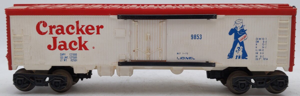 Lionel 6-9853 O Gauge Cracker Jack Billboard Reefer Car VG/Box