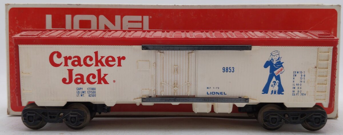 Lionel 6-9853 O Gauge Cracker Jack Billboard Reefer Car VG/Box