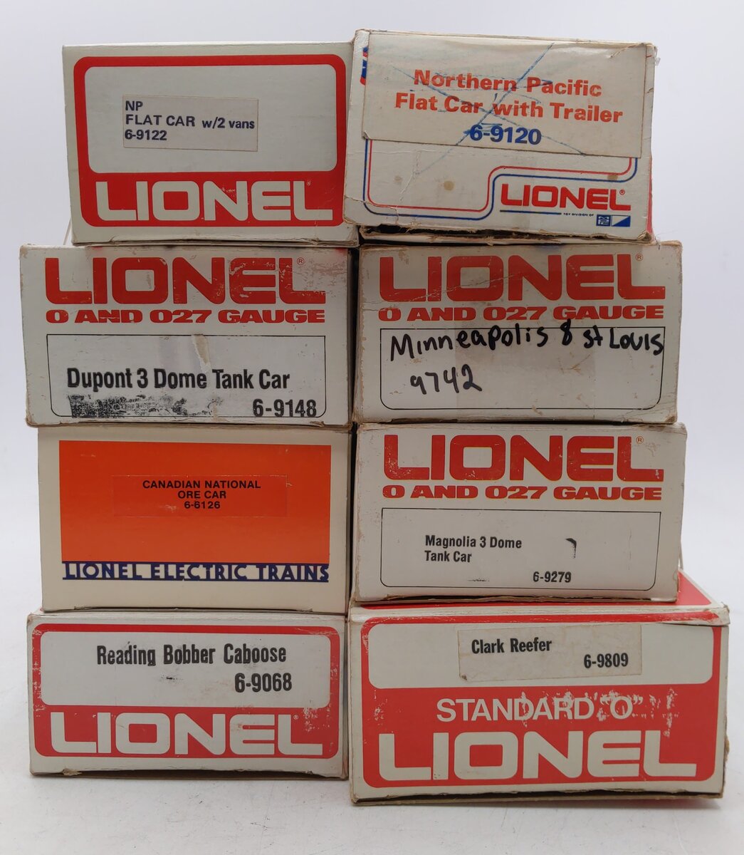 Lionel Assorted O Gauge MPC Freight Cars [8] VG/Box