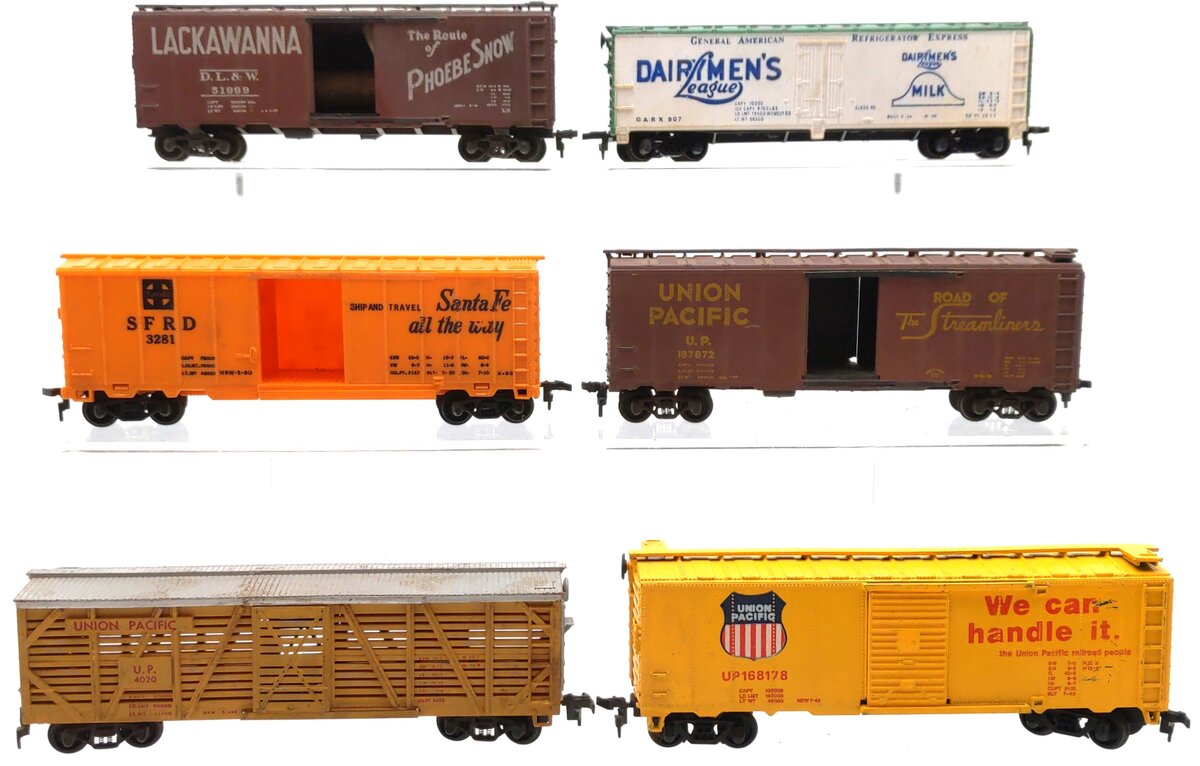 Tyco & Other HO Scale Assorted Freight Cars [6] VG