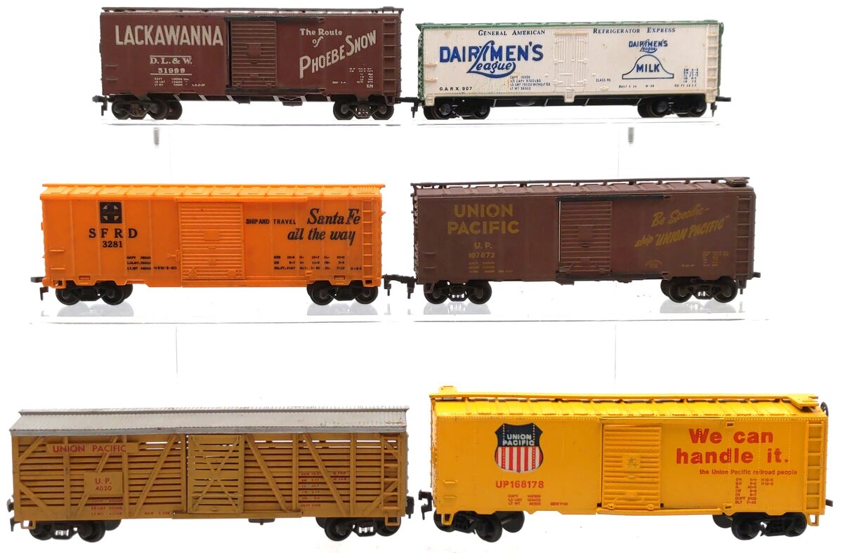 Tyco & Other HO Scale Assorted Freight Cars [6] VG