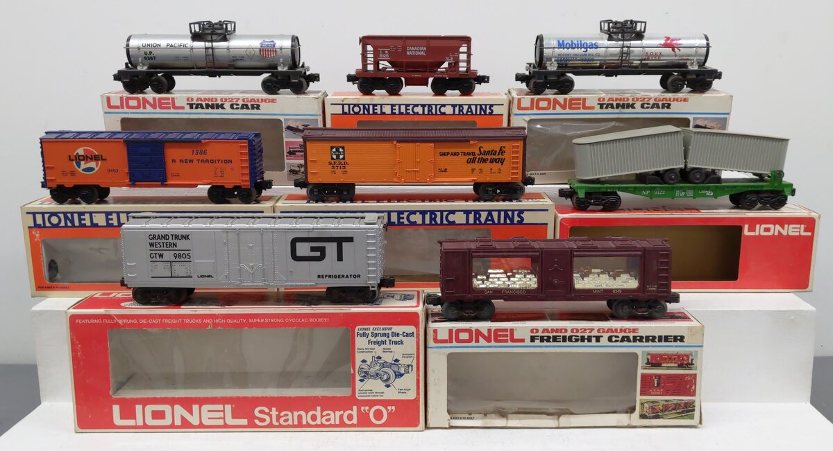 Lionel Assorted O Gauge MPC Freight Cars [8] VG/Box