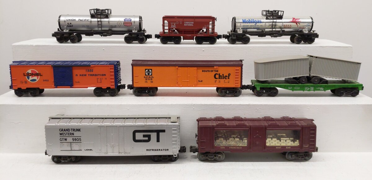 Lionel Assorted O Gauge MPC Freight Cars [8] VG/Box