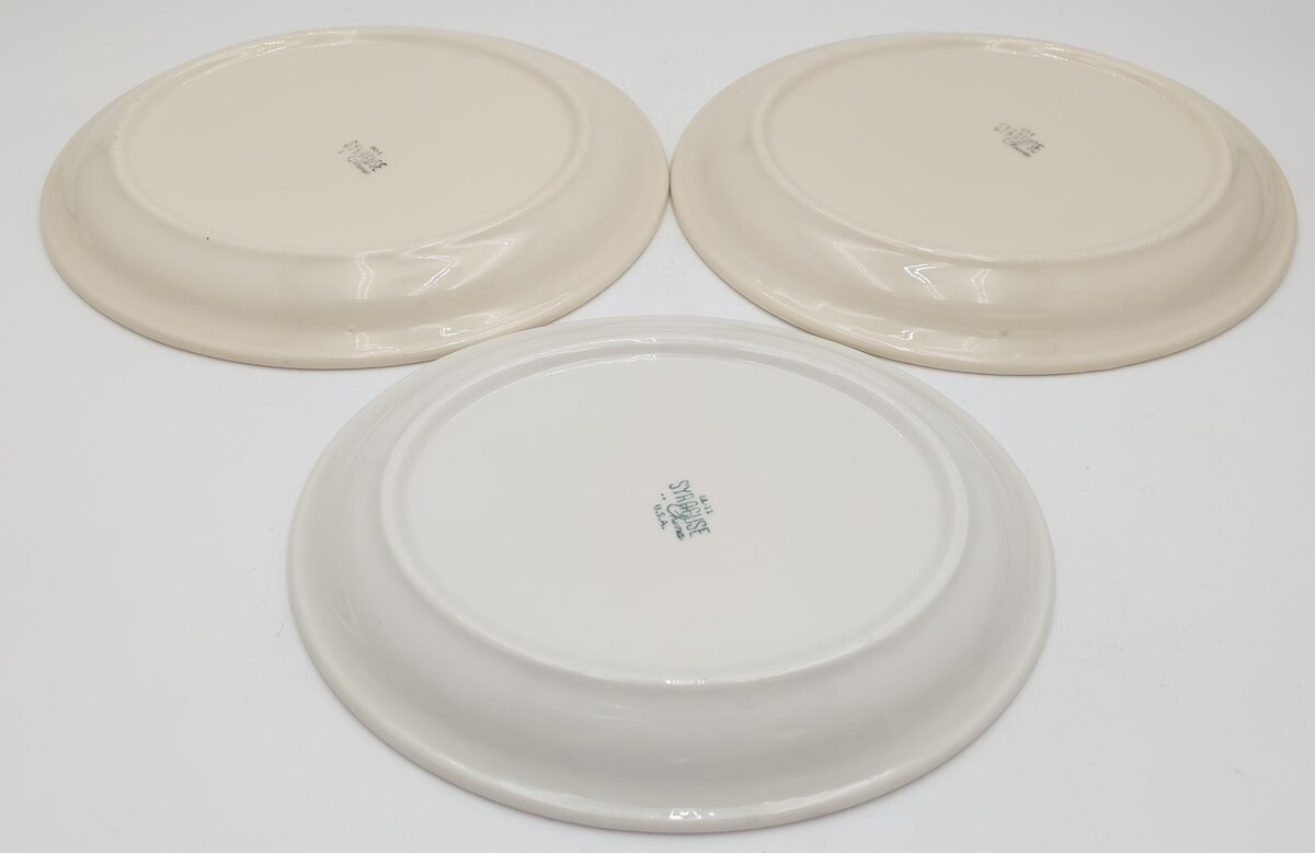Syracuse China Rio Grande Prospector Pattern Oval Plates (Set of 3) EX