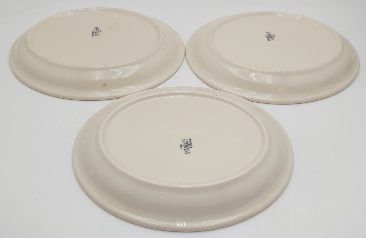 Syracuse China Rio Grande Prospector Pattern Oval Plates (Set of 3) EX