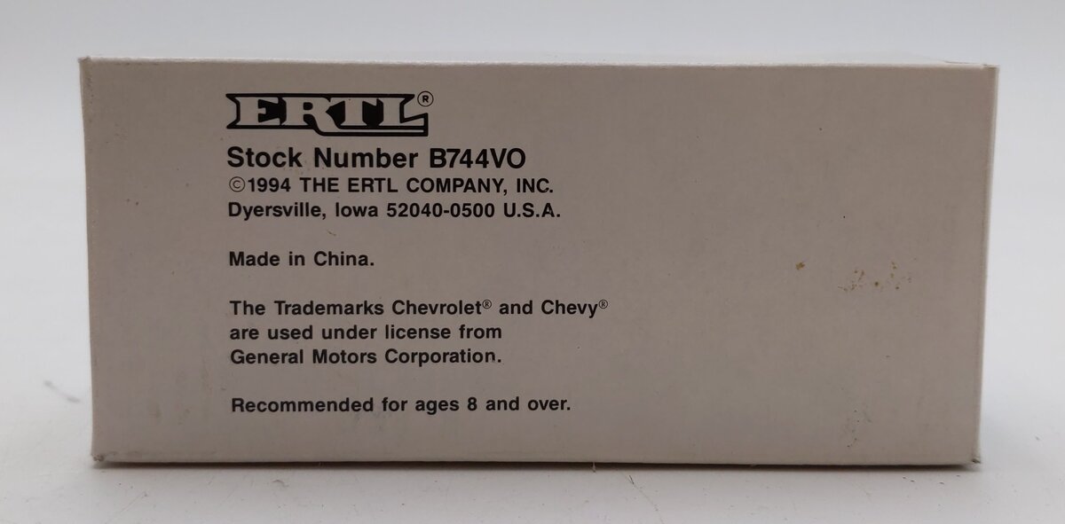 Ertl B744VO 1:43 1930 Chevrolet Pennsylvania Railroad Truck Lines # 94 LN/Box