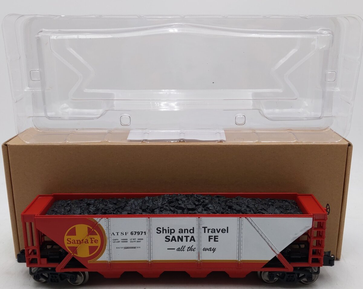 Menards 279-3048 O Gauge Santa Fe 4-Bay Hopper Car #67971 EX/Box
