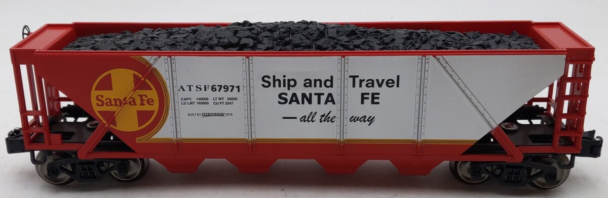 Menards 279-3048 O Gauge Santa Fe 4-Bay Hopper Car #67971 EX/Box