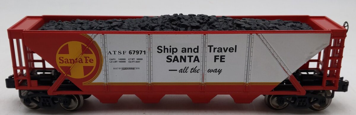 Menards 279-3048 O Gauge Santa Fe 4-Bay Hopper Car #67971 EX/Box