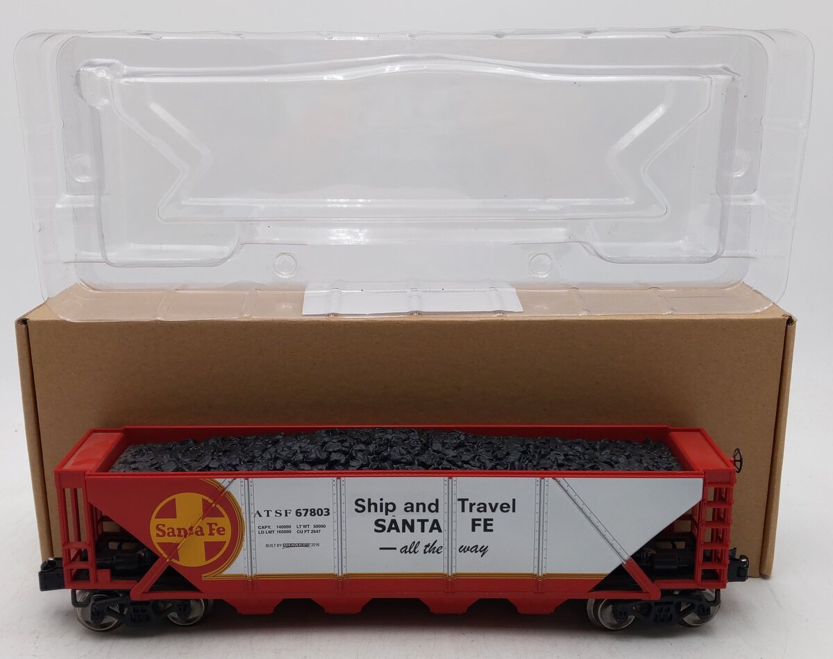 Menards 279-3048 O Gauge Santa Fe 4-Bay Hopper Car #67803 EX/Box
