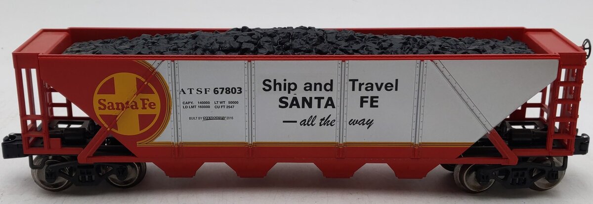 Menards 279-3048 O Gauge Santa Fe 4-Bay Hopper Car #67803 EX/Box
