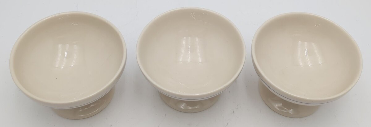 Syracuse China Rio Grande Prospector Pattern Pedestal Sherbet Dishes (Set of 3) EX