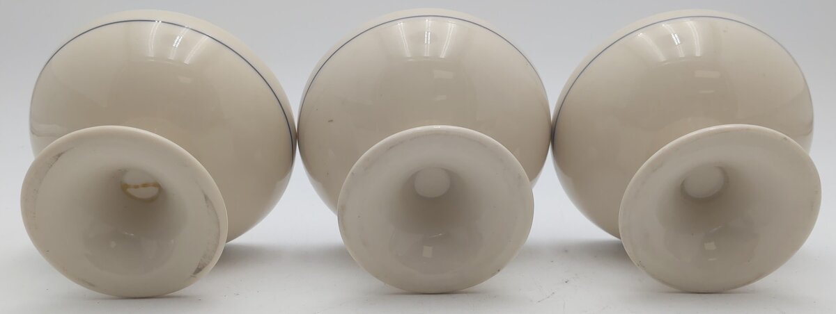 Syracuse China Rio Grande Prospector Pattern Pedestal Sherbet Dishes (Set of 3) EX