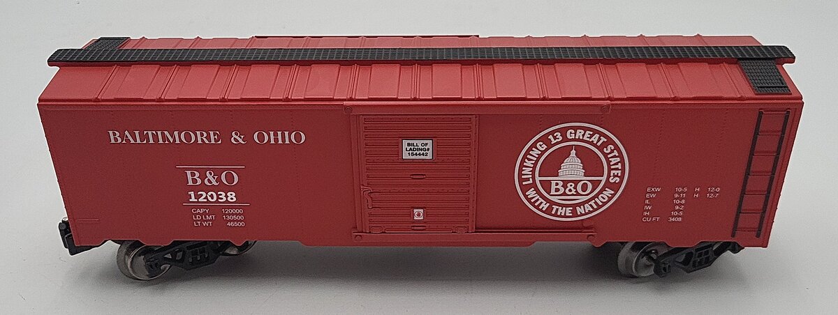 Menards 279-4254 O Baltimore & Ohio Boxcar #12038 LN/Box