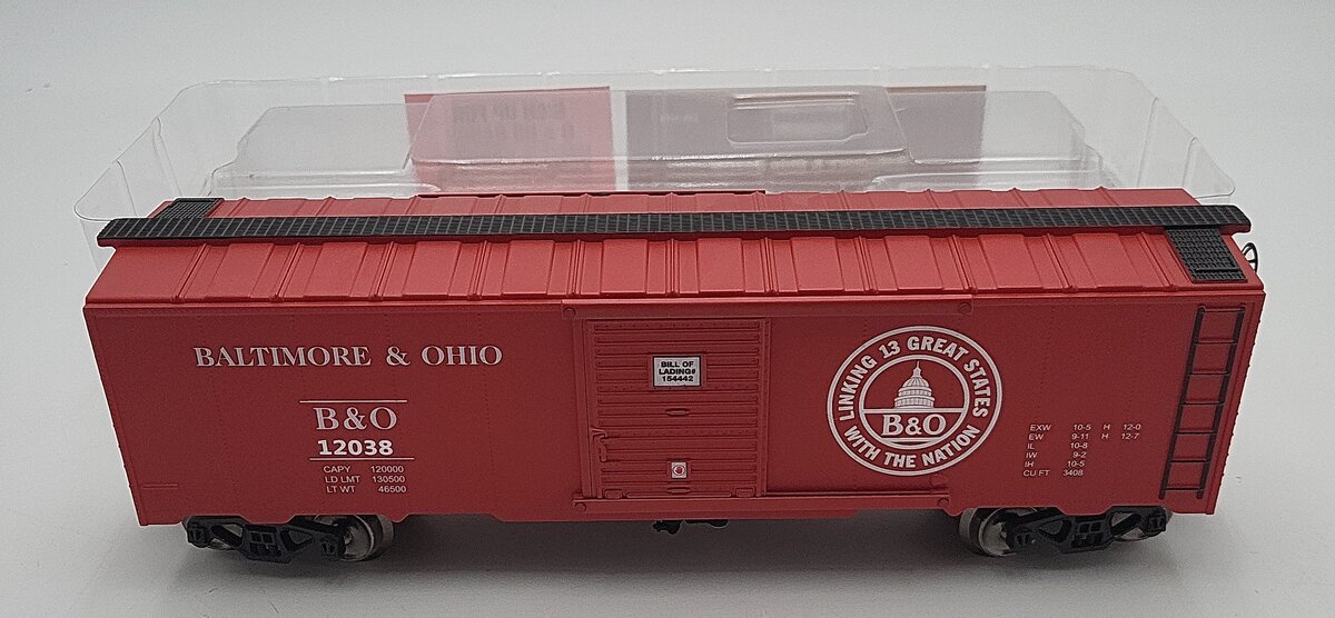 Menards 279-4254 O Baltimore & Ohio Boxcar #12038 LN/Box