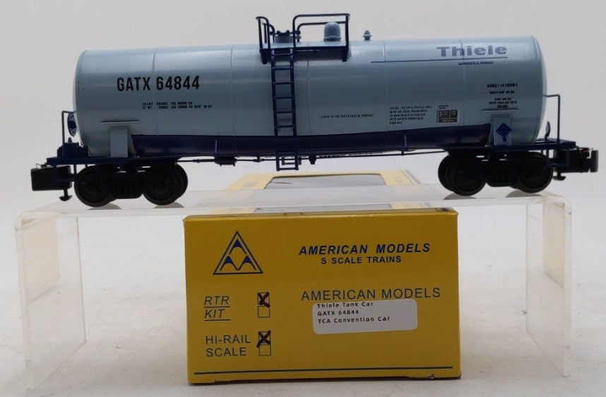 American Models S Scale GATX Thiele Tank Car #64844 LN/Box