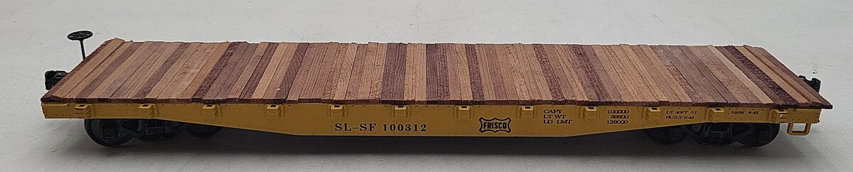 American Models 6022 S Scale Frisco Flatcar w/Stakes EX/Box
