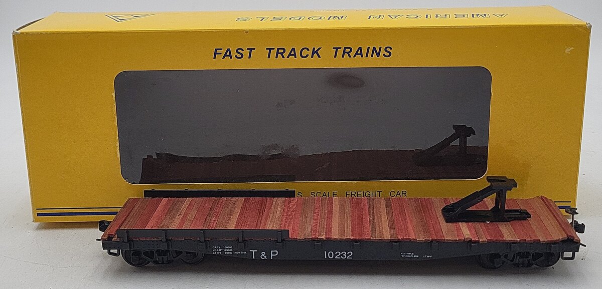 American Models 6027 S Texas & Pacific 46' Flat Car #10234 -CUSTOM EX/Box